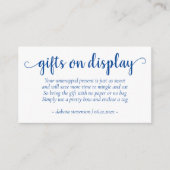 Einfache blaue Geschenke auf Anzeige | Cerulean An Begleitkarte (Vorderseite)