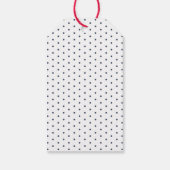 Einfache blaue Herzdots zum Valentinstag Geschenkanhänger (Rückseite)