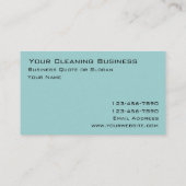 Einfache blaue kundengerechte visitenkarte (Rückseite)