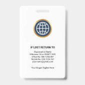 Einfache, blaue Layers Vorlage HR Ausweis (Rückseite)