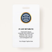 Einfache, blaue Layers Vorlage HR Ausweis (Rückseite)