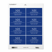 Einfache blaue Monogram modern (Vorne)
