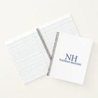 Einfache blaue Monogram modern