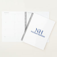 Einfache blaue Monogram modern