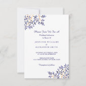 Einfache blaue Natur-Hochzeits-Einladungen Einladung (Vorderseite)