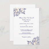 Einfache blaue Natur-Hochzeits-Einladungen Einladung (Vorne/Hinten)