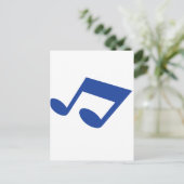 Einfache blaue Note Postkarte (Stehend Vorderseite)