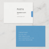 Einfache/blaue Registerkarte Visitenkarte (Vorne/Hinten)