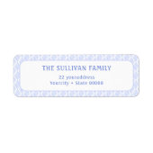 Einfache, blaue Rücksendeadresse (Vorne)