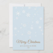 Einfache blaue Schneeflocken Frohe Weihnachten (Vorderseite)