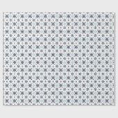 Einfache blaue Schneeflocken-Muster Geschenkpapier (Flach)