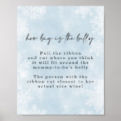 Einfache blaue Schneeflocken wie groß ist das Spie Poster (Vorne)