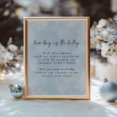 Einfache blaue Schneeflocken wie groß ist das Spie Poster