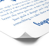 Einfache blaue Spättaucher | Cerulean Shower Poster (Ecke)