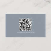 Einfache blaue Typografie - QR-Code Begleitkarte (Rückseite)