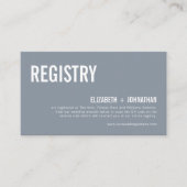 Einfache blaue Typografie - QR-Code Begleitkarte (Vorderseite)