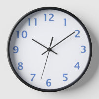 Einfache blaue Uhr
