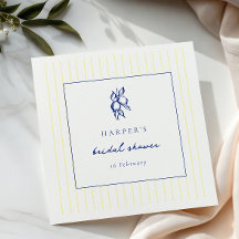 Einfache blaue und gelbe Gekritzel-Limonen-Hochzei