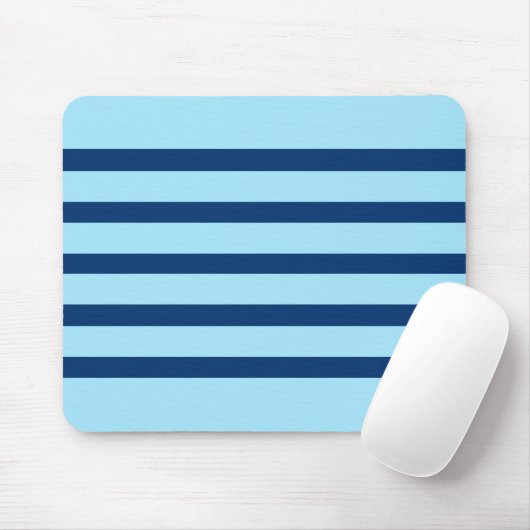 Einfache blaue und helle blaue Streifen Mousepad (Mit Mouse)