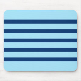 Einfache blaue und helle blaue Streifen Mousepad