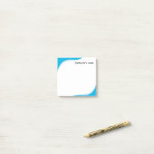 Einfache blaue und schwarze anpassbare Wellen Post-it Klebezettel (Auf Schreibtisch)