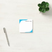 Einfache blaue und schwarze anpassbare Wellen Post-it Klebezettel (Büro)