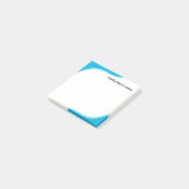 Einfache blaue und schwarze anpassbare Wellen Post-it Klebezettel (angewinkelt)