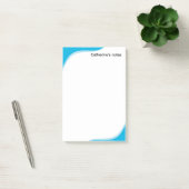 Einfache blaue und schwarze anpassbare Wellen Post-it Klebezettel (Büro)