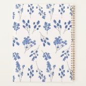 Einfache blaue und weiße Landblume Planer (Rückseite)