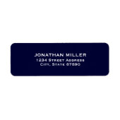 Einfache blaue und weiße Rücksendeadresse (Vorne)