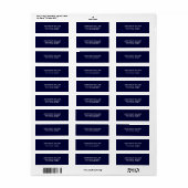 Einfache blaue und weiße Rücksendeadresse (Vorne)