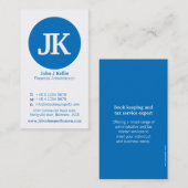 Einfache blaue und weiße Visitenkarte (Vorne/Hinten)