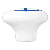 Einfache blaue und weiße Wasserankerin Keramikknauf (Seitenansicht)