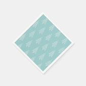 Einfache blaue und weiße Weihnachtsbaummuster Serviette (Ecke)