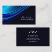 einfache blaue Visitenkarte (Vorne/Hinten)