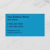 Einfache blaue visitenkarte (Rückseite)