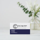 Einfache blaue Visitenkarten für Navy Visitenkarte (Stehend Vorderseite)