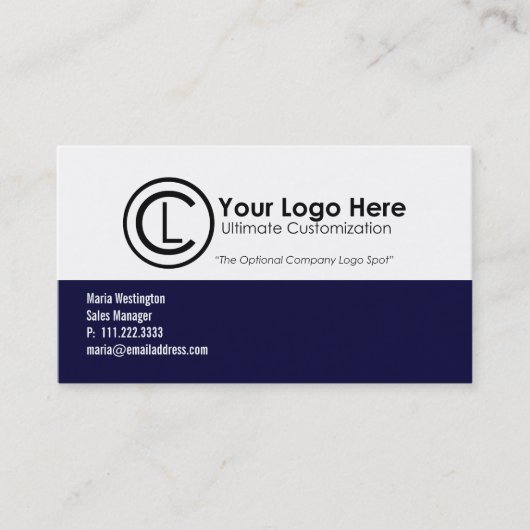 Einfache blaue Visitenkarten für Navy Visitenkarte (Vorderseite)