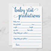 Einfache blaue Vorhersage | Cerulean Keepake Card Einladung (Vorderseite)