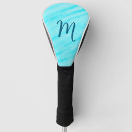 einfache blaue Wasserfarblinien fügen Sie Ihr Mono Golf Headcover