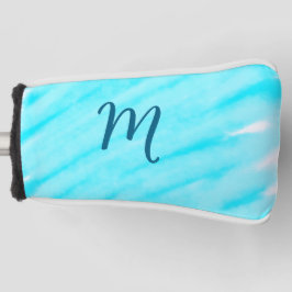 einfache blaue Wasserfarblinien fügen Sie Ihr Mono Golf Headcover