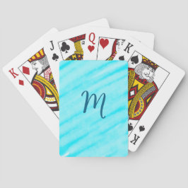 einfache blaue Wasserfarblinien fügen Sie Ihr Mono Spielkarten