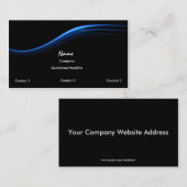 Einfache blaue Welle Visitenkarte (Vorne/Hinten)