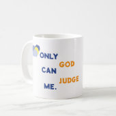 Einfache blaue Wolken Ästhetische Custom Mame Kaffeetasse (Vorderseite Links)