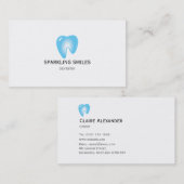 Einfache blaue Zahnarzt-Visitenkarte Visitenkarte (Vorne/Hinten)