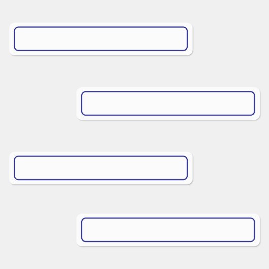 Einfache Blauer und Weiß-Blanc-Vorlage Etiketten (Gruppe)