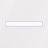 Einfache Blauer und Weiß-Blanc-Vorlage Etiketten (Design 2)