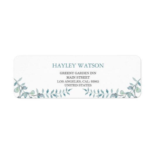 Einfache Blauer Wasserfarbenfolie (Vorne)