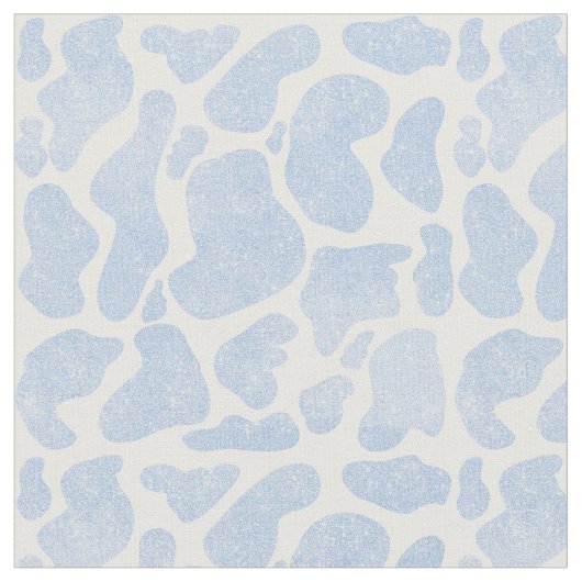 Einfache blauweiße große Kuh-Spots Tiermuster Stoff (Nahaufnahme)