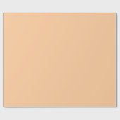 Einfache Blindvorlage Solid Color Peach Orange Geschenkpapier (Flach)